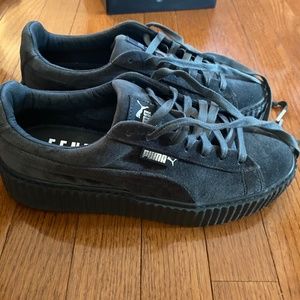 Fenty Gray velvet creepers size 9